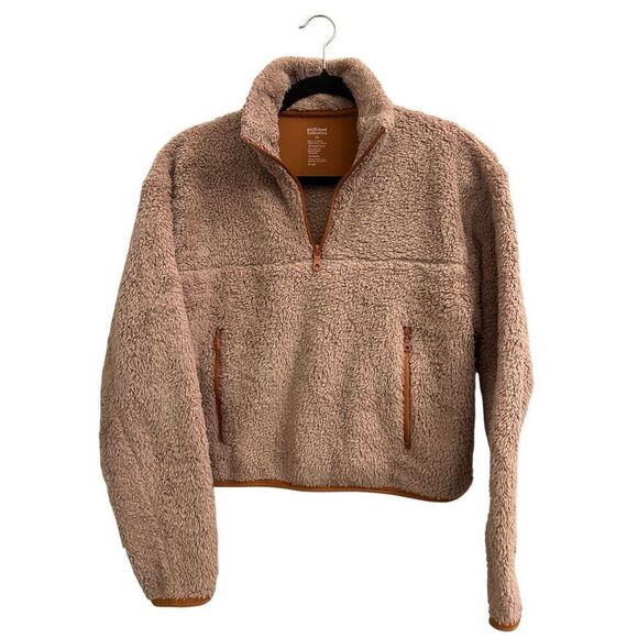 Girlfriend Collective Half-Zip Recycled Polyester Sherpa Jacket in sz XS oversiz - Picture 2 of 7